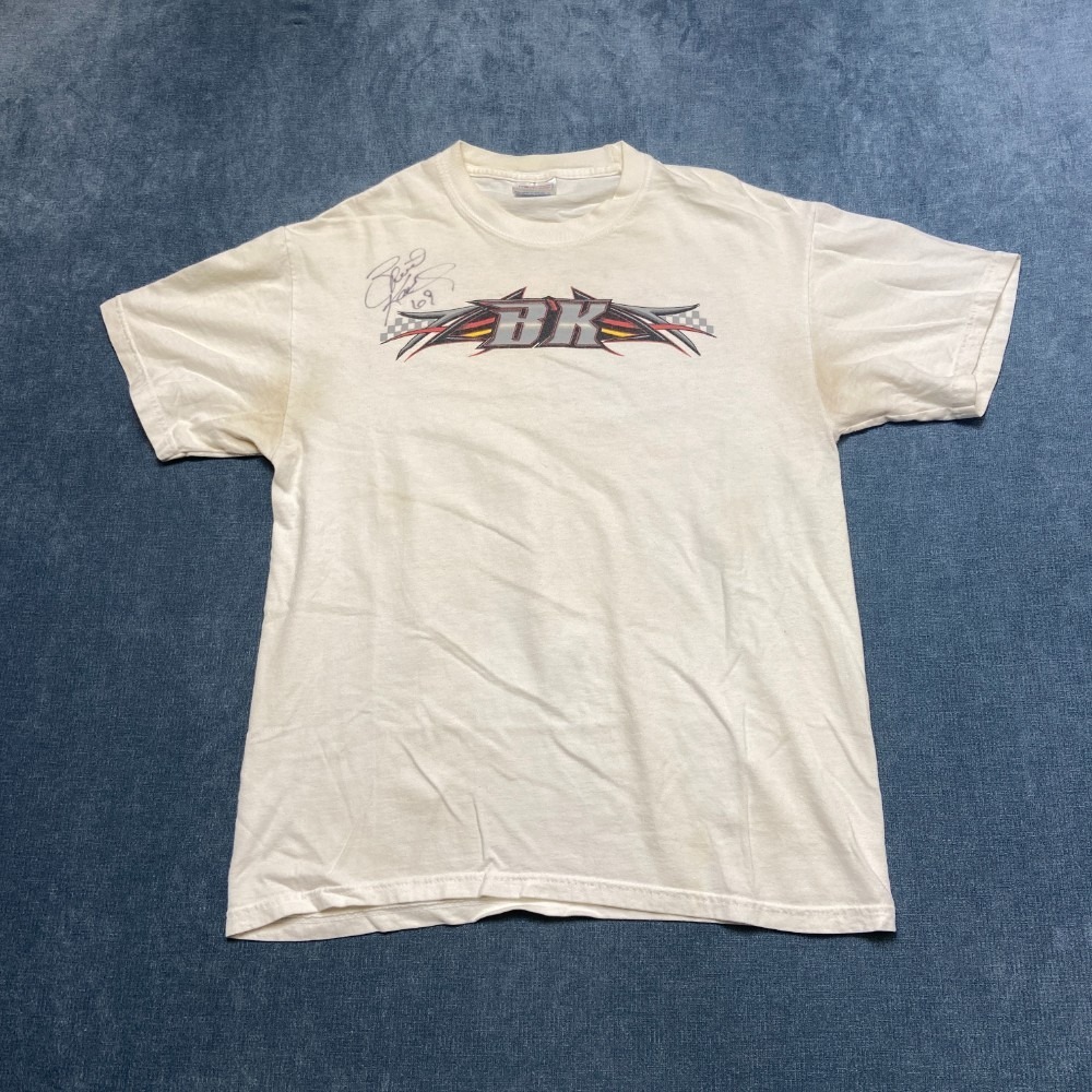 VTG Hanes Beefy T Brent Kaeding Shirt Adult Medium 38-40 White Cotton